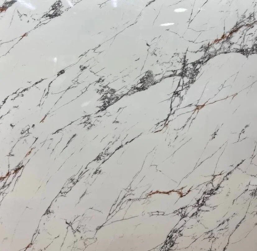 Beyaz Mermer Desenli Yapışkanlı Kaplama Kağıdı Büyük Boy 5 Metre