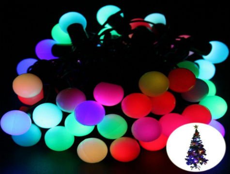 Minik Top 28 Ledli Dolama Dekor Işıkları - Yılbaşı Ağaç Işığı (491491)