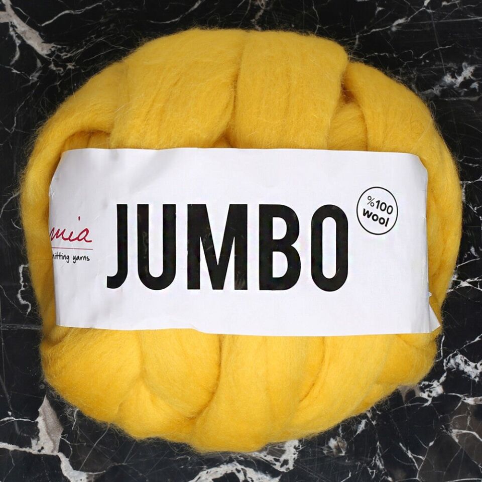La mia Jumbo Sarı Dev Yün El Örgü İpi - J13
