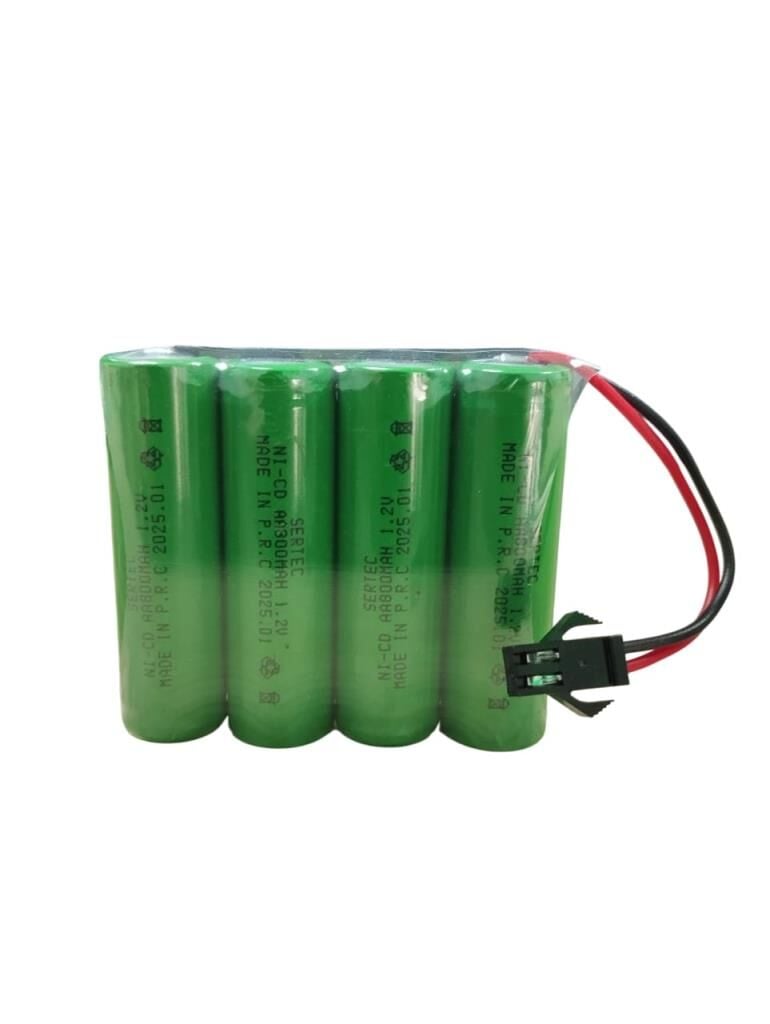 SERTEC 4.8V 4S1P AA 800 MAH KABLO + SİYAH KONNEKTÖRLÜ OYUNCAK PİLİ (491491)