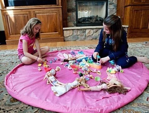 AD Pratik Taşınabilir Pembe Oyuncak Toplama Örtüsü Oyun Parkı Hurcu