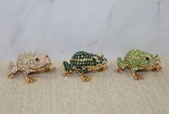 Swarovski Taşlı Minik Figür - Kurbağa Model 2