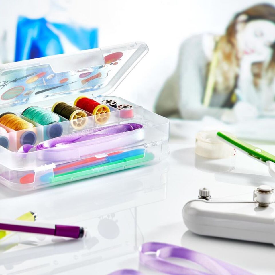 AD Çift Taraflı Bölmeli Hobi Dikiş Kutusu Ardunio Malzeme Kutusu