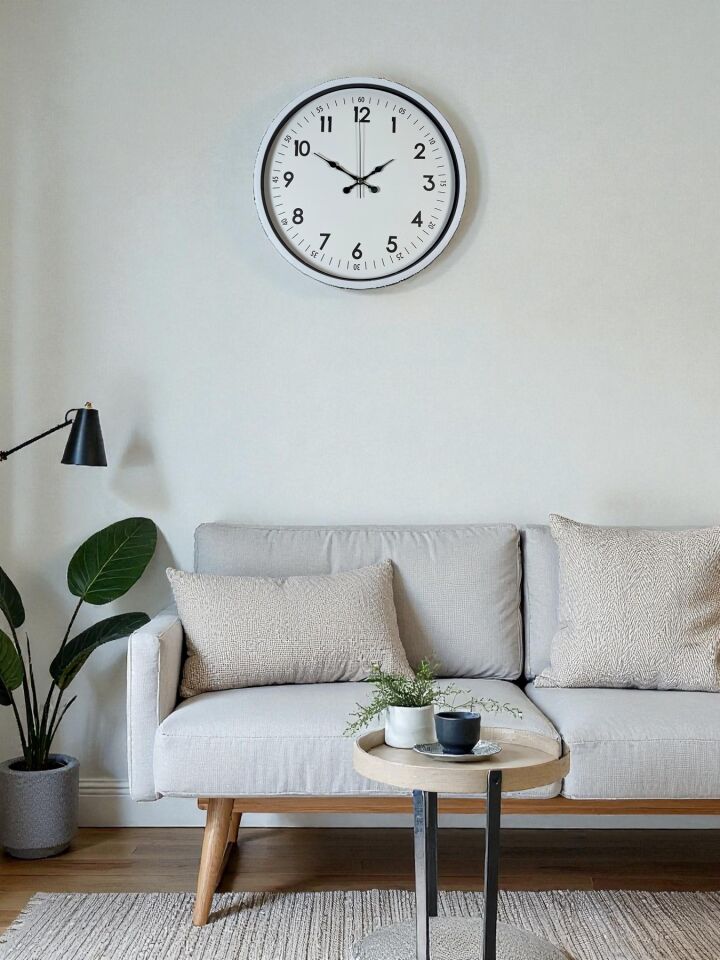 36 Cm Beyaz Dekoratif Duvar Saati