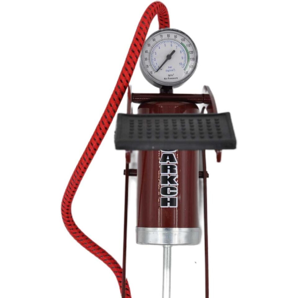 AD Basınç Göstergeli Ayak Pompası Araba Bisiklet Motor Lastik Pompası
