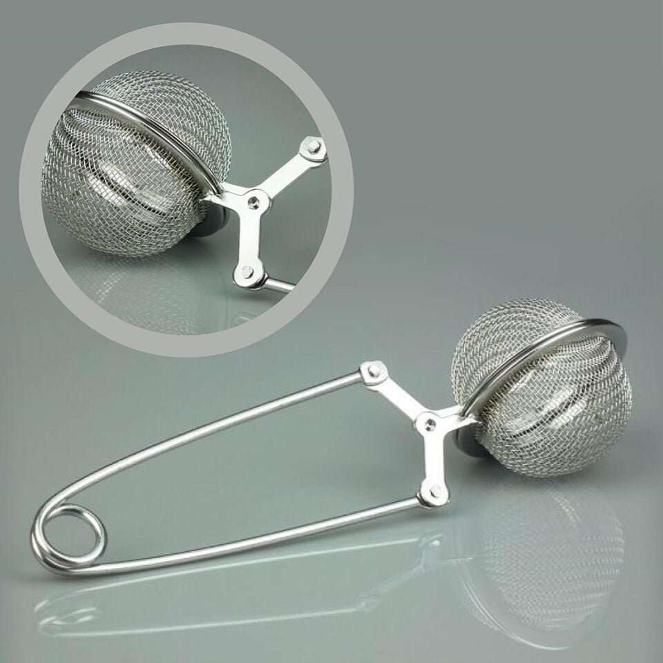 AD Paslanmaz Metal Pratik Kolay Bitki Çayı Demleme Süzgeci Aparatı