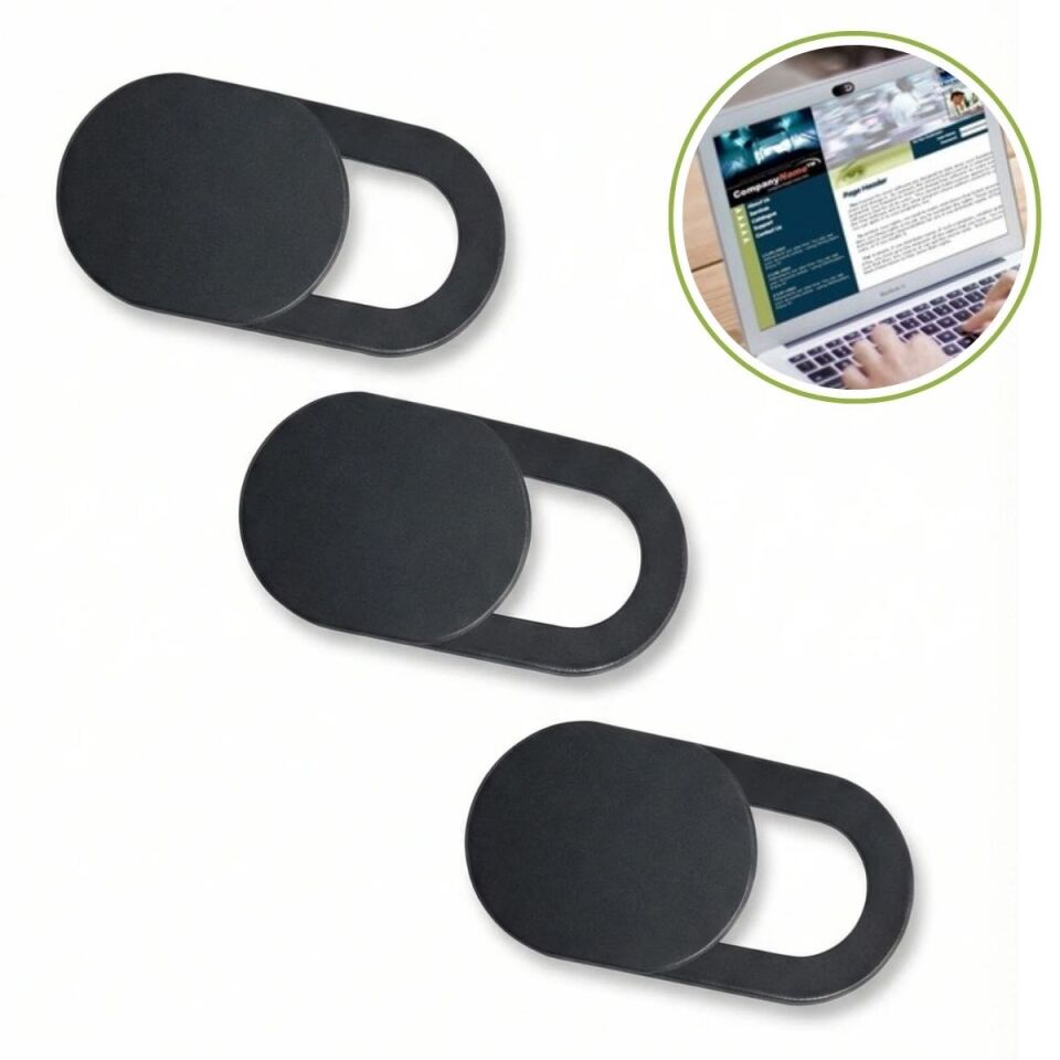 AD 3’lü Webcam Kapatıcı – Laptop, Tablet ve Telefon Uyumlu Gizlilik Kamera Kapağı (Plastik)