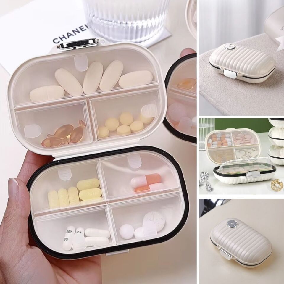 AD Taşınabilir İlaç Kutusu 7 gün Bölmeli Büyük İlaç Kutusu