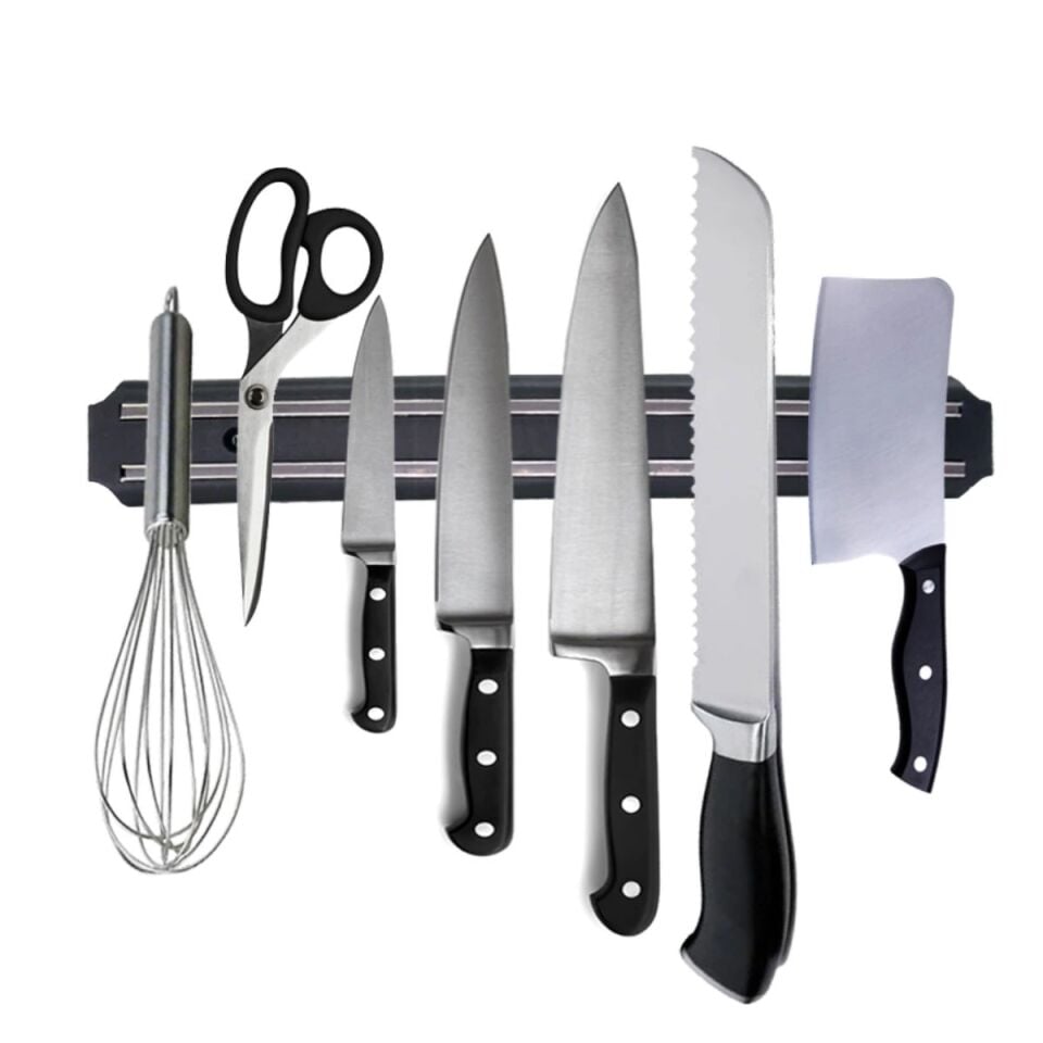 AD Mıknatıslı Paslanmaz Duvar Bıçak Askısı Standı 33 Cm  Aparat