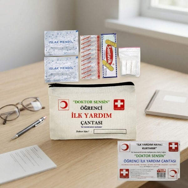 Bez Çantalı Öğrenci İlk Yardım Seti