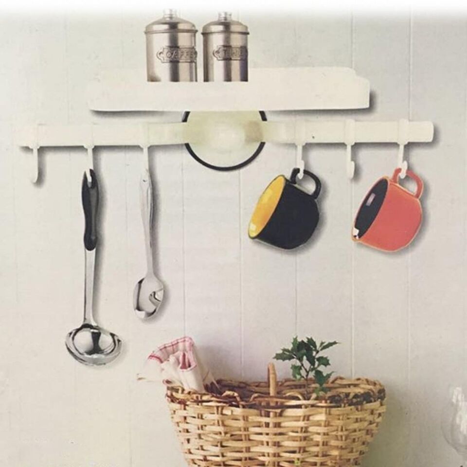 AD Askılı Raf Çok Fonksiyonlu Mutfak Banyo Tuvalet Tutacak ve Raf