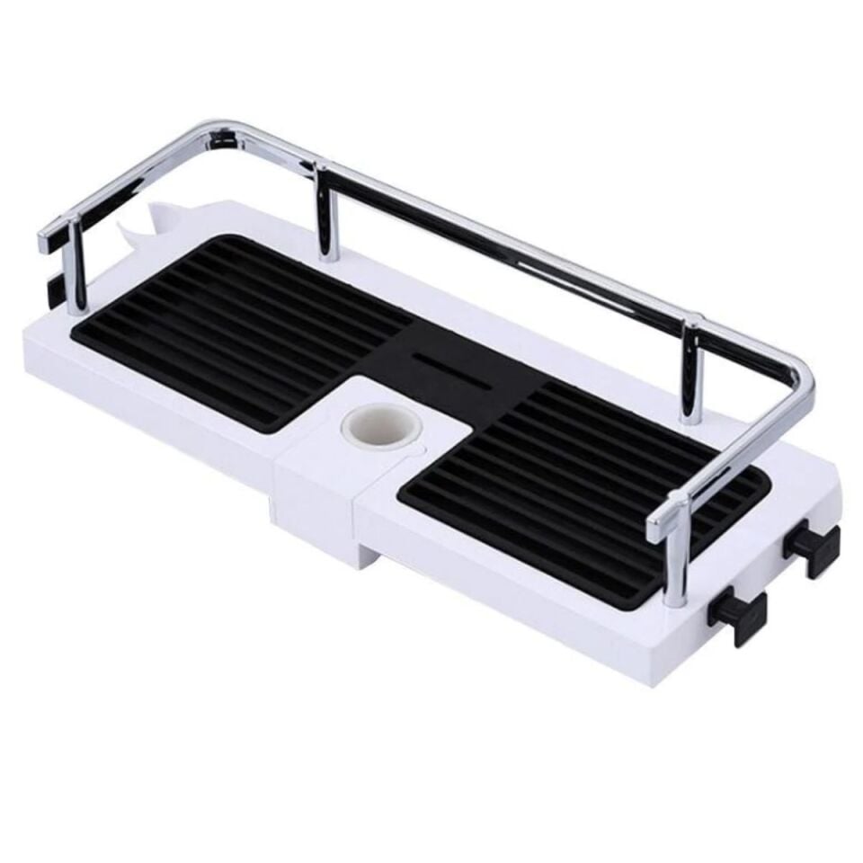 AD Banyo Direğine Asılabilir Köşelik Şampuanlık Sabunluk Çift Askılı Düzenleyici Raf Paslanmaz