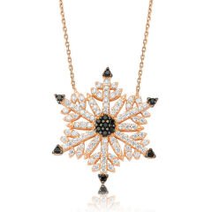 925 Ayar Gümüş Kar Tanesi Bayan Gümüş Kolye PT2610340 (491491)