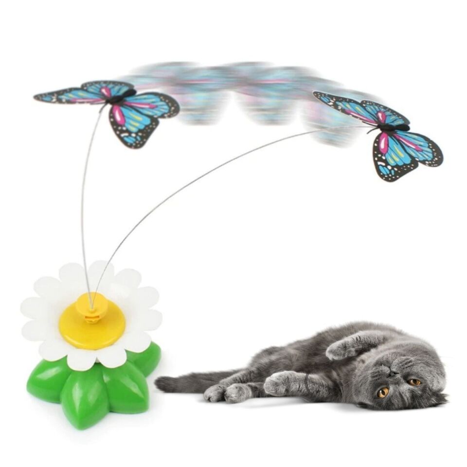 AD Hareketli Dönen Kelebek - Kedi Oyuncağı ( Pille Çalışır)