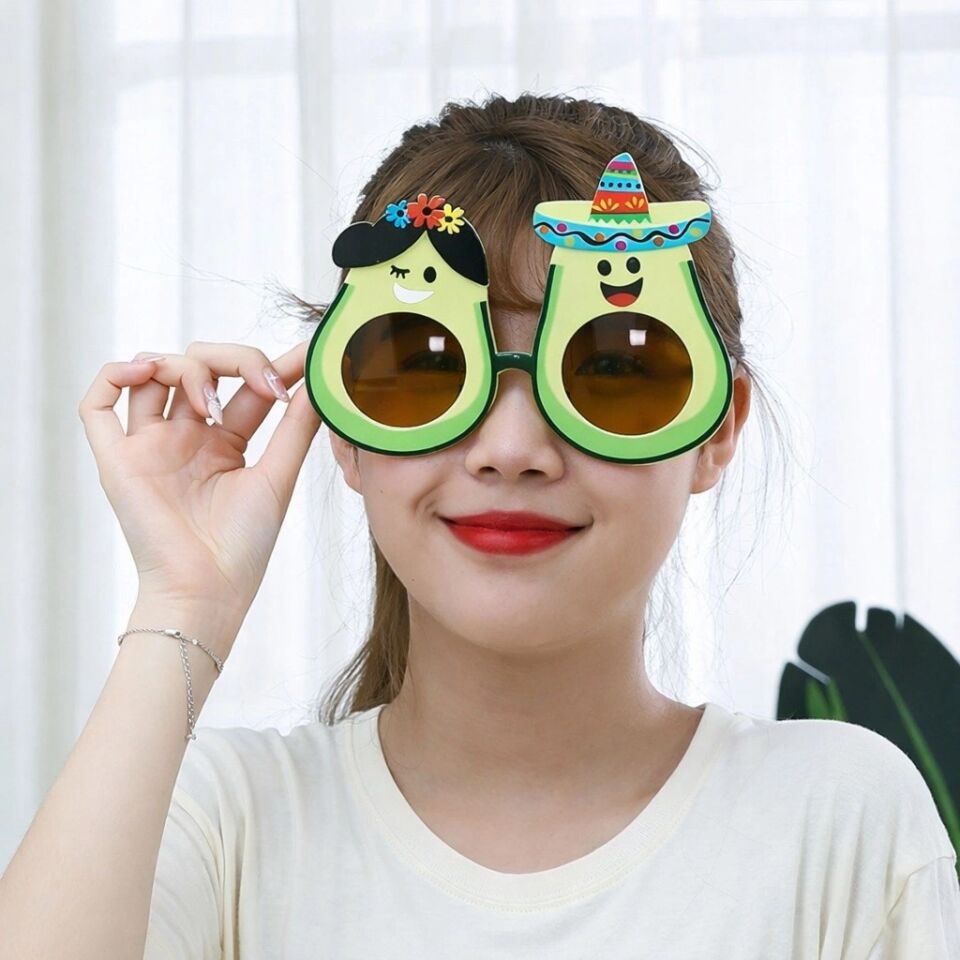 Mey İthalat® Hawaii Temalı Avokado Gözlük – Kostüm & Parti Gözlüğü