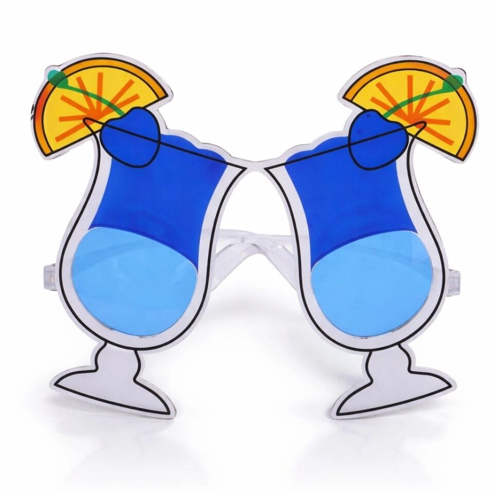 Mey İthalat® Kokteyl Bardak Parti Gözlüğü Mavi Renk