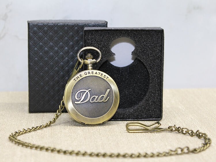 Özel Kutulu Dad (Baba) Tasarımlı Antik Köstekli Saat
