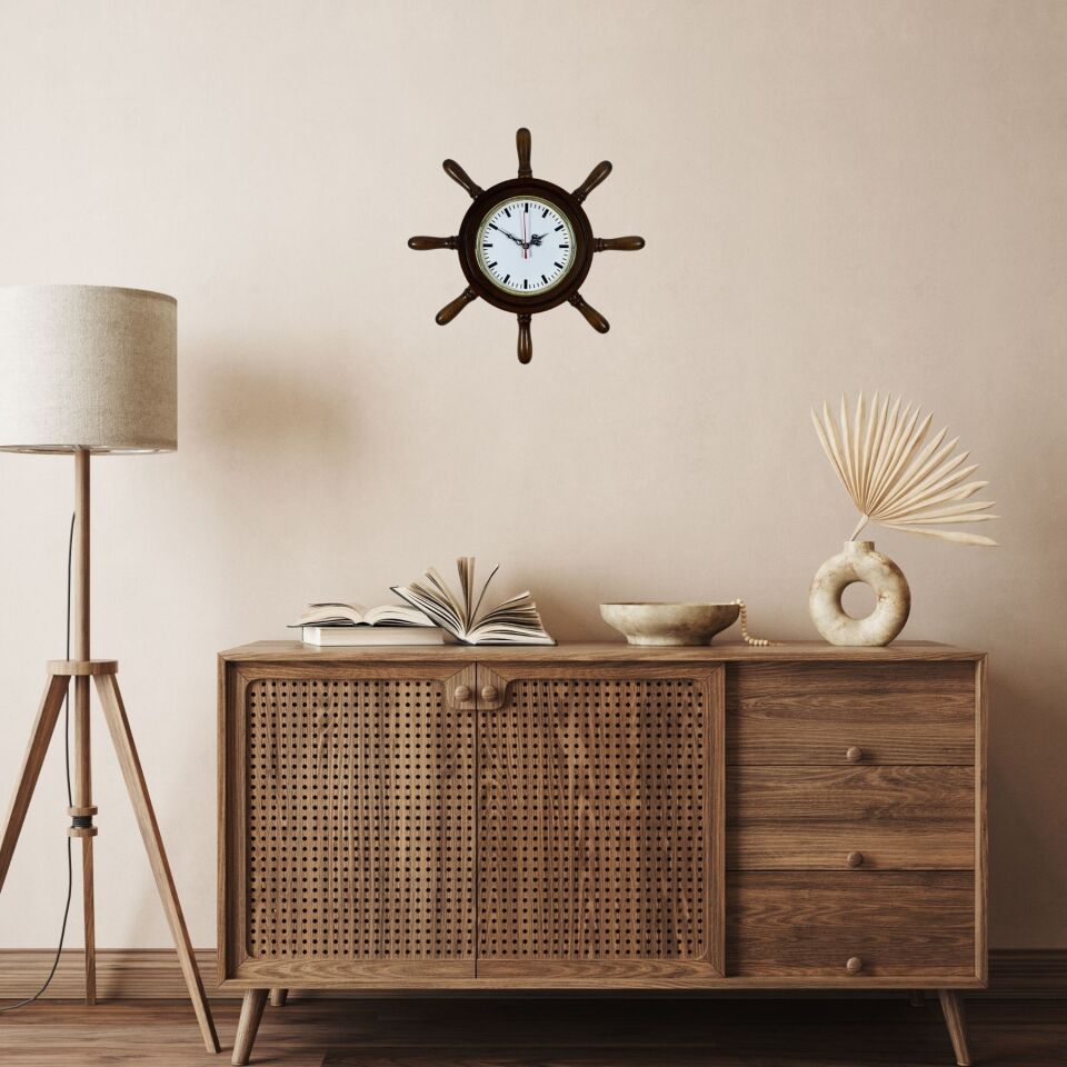 Eskitme Klasik Kavelalı Dümen Duvar Saati