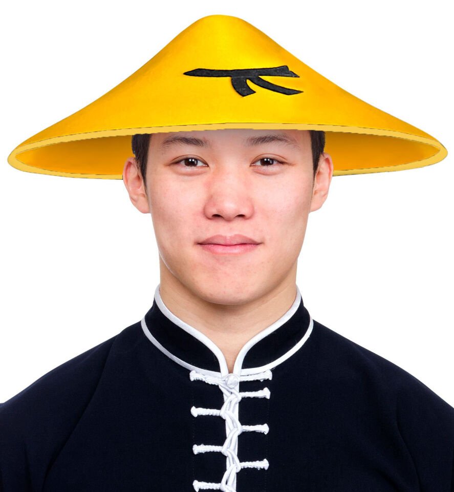 Uzak Doğu Asyalı Şapkası Sarı Renk