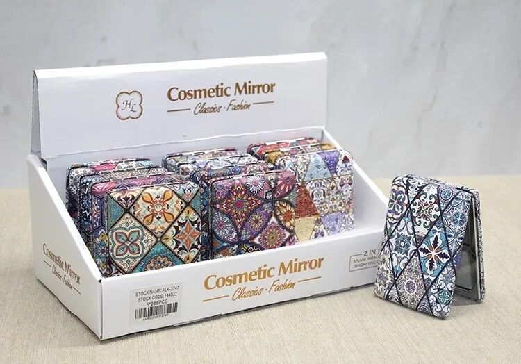 Taşlı El Aynası Dikdörtgen Kalın